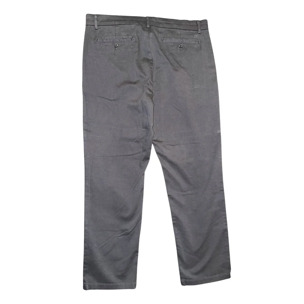 Banana Republic White Pants Mens 36x30 Dark Gray Cotton Factory Stretch EUC